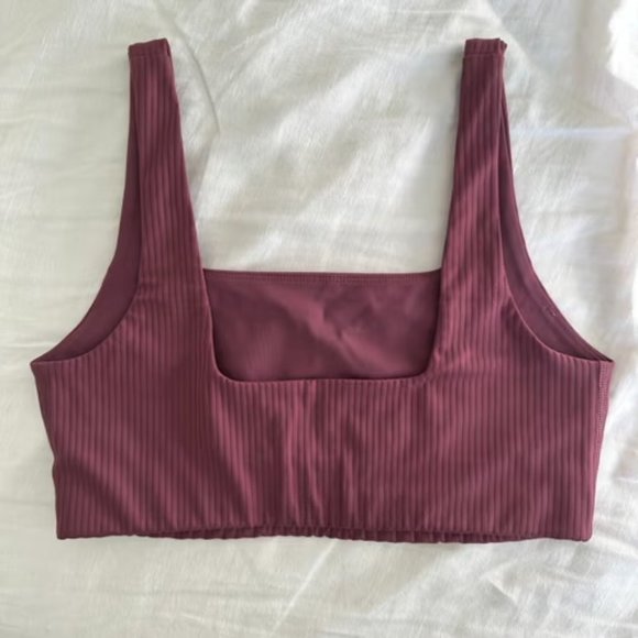 Girlfriend Collective RIB Tommy Cropped Bra (Goji) - Picture 2 of 7